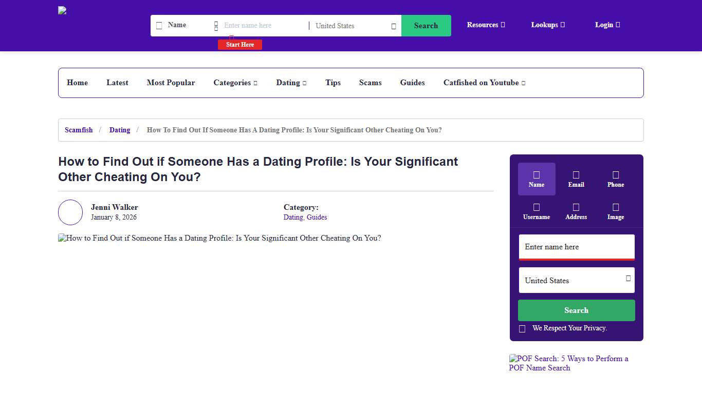 How to Find Out if Someone Has a Dating Profile? Social Catfish